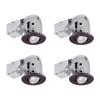 Globe Electric 90964 3" Swivel Round Trim Recessed Lighting Kit 4-Pack, Oil Rubbed Bronze Finish, Easy Install Push-N-Click Clips, 3.25" Hole Size, Dimmable, Ceiling Light, Bulb Not Included view 1