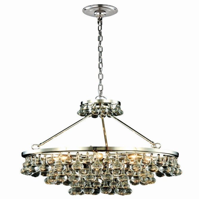 Elegant Lighting 1509D26PN Bettina Collection Pendant Lamp D26" H24" 8-Light, Clear