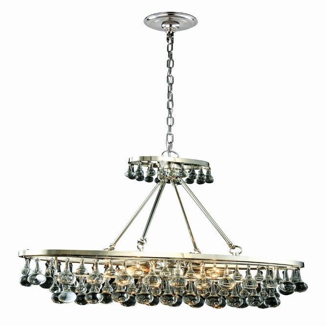 Elegant Lighting 1509D34PN Bettina Collection Pendant Lamp L34" W10" H25" 4-Light, Clear