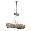 Elegant Lighting 1509G44SL Bettina Collection Pendant Lamp L44" W13" H31" 8-Light, Clear view 1