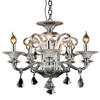 Elegant Lighting 7871D20C/RC Aurora Collection Pendant Lamp D20" H24" 5-Light