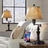 Corey 21 3/4" High Bronze Brown Table Lamps Set of 2 Swing Arm USB Charging view 2