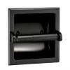 Designers Impressions Black Recessed Toilet/Tissue Paper Holder All Metal Contruction - Mounting Bracket Included view 1