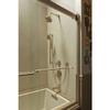 KOHLER K-706004-D3-SH Levity Bypass Bath Door with Towel Bar and 1/4-Inch Frosted Glass in Bright Silver view 2