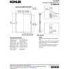 KOHLER K-706004-D3-SH Levity Bypass Bath Door with Towel Bar and 1/4-Inch Frosted Glass in Bright Silver view 3