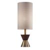 Adesso Table Lantern, Antique Bronze, Walnut & Beige, 3-Way, 23 view 1
