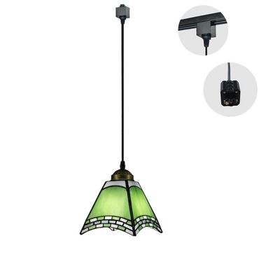 Kiven H-Type 3 Wire Track Light Pendants Length 3.3 feet Restaurant Chandelier Decorative Chandelier Instant Pendant Light Pendant Lamp,Green