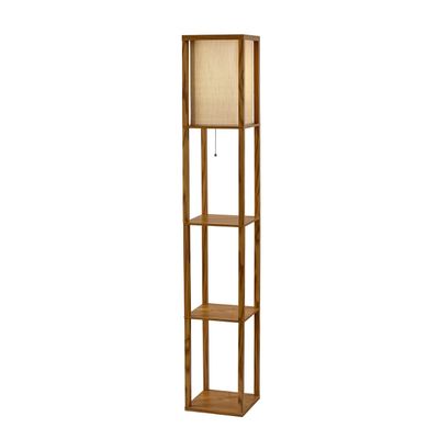 Adesso 3138-12 Wright Shelf Lamp, Natural Wood Veneer on Mdf