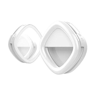 RK-20 Selfie Ring LED Light travel cosmetic makeup mirror outdoor suitable for smart phone Ipad iPhone computer Android video, adjustable brightness level Camera Photopgraphy powder color
