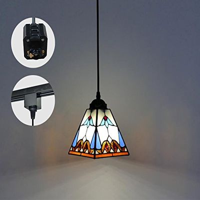 Kiven H-Type 3 Wire Track Light Pendants Length 3.3 feet Restaurant Chandelier Decorative Chandelier Instant Pendant Light Pendant Lamp,Yellow
