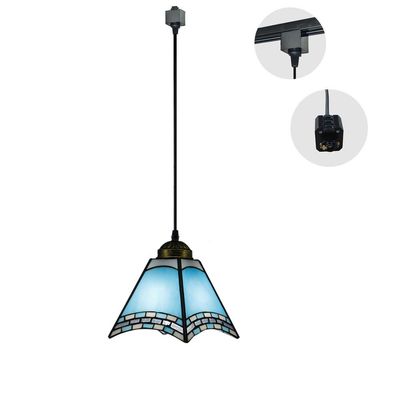 Kiven H-Type 3 Wire Track Light Pendants Length 3.3 feet Restaurant Chandelier Decorative Chandelier Instant Pendant Light Pendant Lamp,Dark Blue