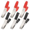 Aexit 12 Pcs Electrical Testing 30A Plastic Covered Test Probe Metal Alligator Voltage Testers Clips 75mm view 1