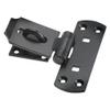 Merriway BH04493 150mm (6 inch) Heavy Duty Security Vertical Hasp and Staple - Black view 1