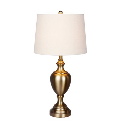 Cory Martin W-1566AG Urn with Pedestal Base Metal Table Lamp, 30", Plated Antique Gold
