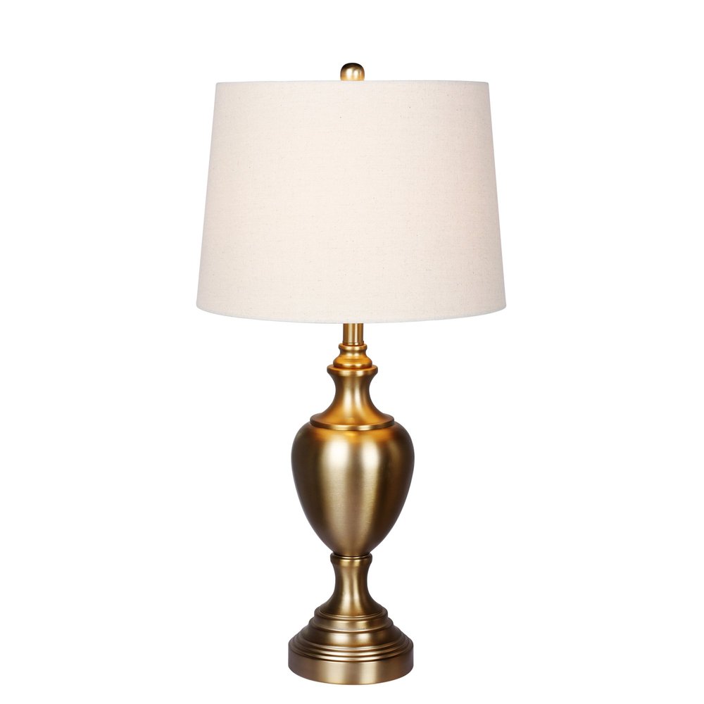 Cory Martin W-1566AG Urn with Pedestal Base Metal Table Lamp, 30", Plated Antique Gold