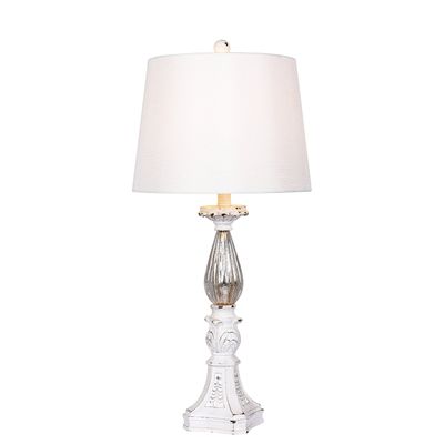 Martin Richard W-6247 Fangio Lighting's, Antique White/Mercury Glass, 30"