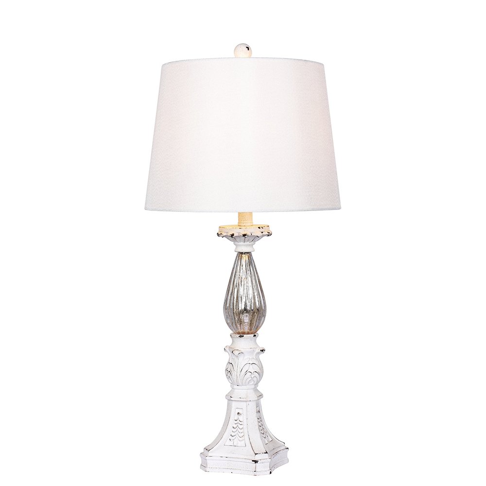 Martin Richard W-6247 Fangio Lighting's, Antique White/Mercury Glass, 30"