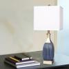 Cory Martin W-8987BAB Table Lamp, 26.5", Blue/Antique Brass view 2