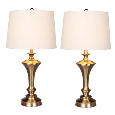 Cory Martin W-1565AG-2PK Table Lamp, 30", Plated Antique Gold