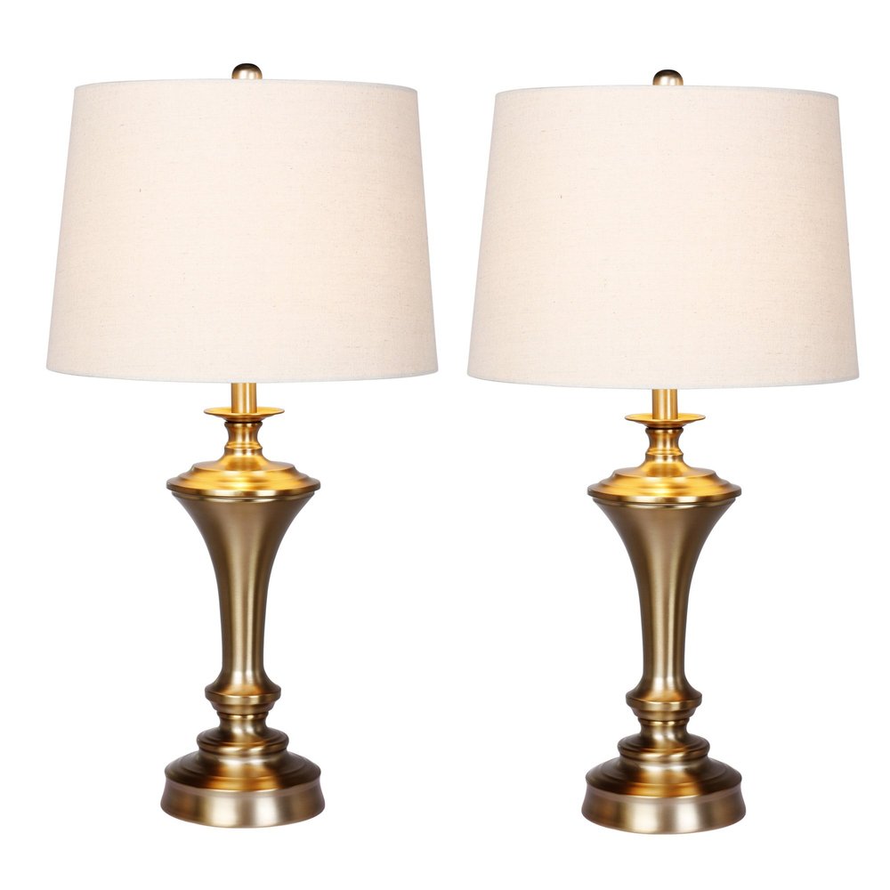 Cory Martin W-1565AG-2PK Table Lamp, 30", Plated Antique Gold