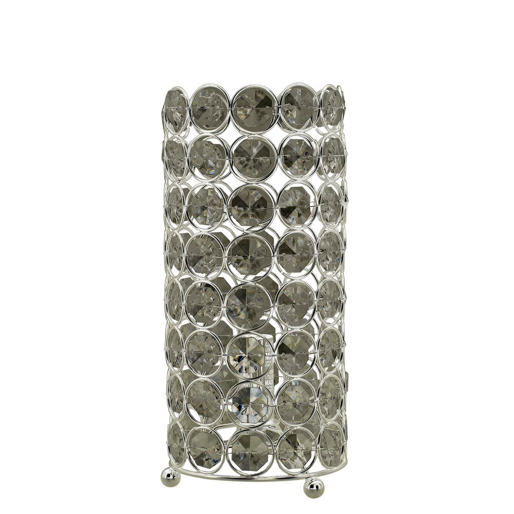 Cory Martin W-5153 Acrylic & Polished Nickel Uplight, Clear/Polished Nickel, 11"