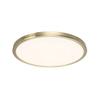 WAC Lighting dweLED, Geos 15in LED Round Low-Profile Flush Mount 2700K in Brass view 1