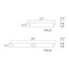 WAC Lighting dweLED, Bliss 22in LED Bathroom Vanity or Wall Light 3500K in Polished Nickel view 2