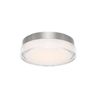 WAC Lighting dweLED, Dot 12in LED Round Flush Mount 3000K in Stainless Steel