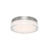 WAC Lighting dweLED, Dot 12in LED Round Flush Mount 3000K in Stainless Steel view 1