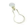Upgradelights Brass Bulb Clip with Clear Crystal Orb Finial Attachment view 1