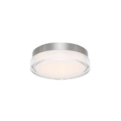 WAC Lighting dweLED, Dot 9in LED Round Flush Mount 3000K in Stainless Steel