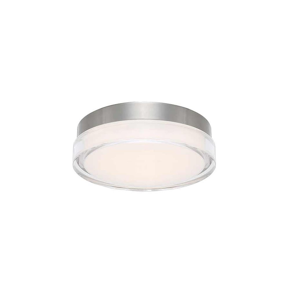 WAC Lighting dweLED, Dot 9in LED Round Flush Mount 3000K in Stainless Steel