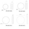WAC Lighting dweLED, Dot 9in LED Round Flush Mount 3000K in Stainless Steel view 2