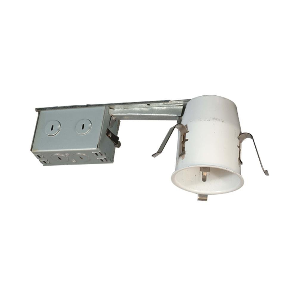 Jesco Lighting RS3001R Accessory - 3" Line Voltage Non-Ic Housing for Remodeling, Silver Finish