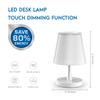 UDO White Bedside Touch Table Lamp with Morden PC Plastic and Adjustable Control Bright for Bedroom Nightstand and Small Primitive Desk Reading view 2