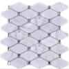 TWHCAG-07 White Carrara with Diamond Stone Mosaic Tile Kitchen and Bath Backsplash Tile view 1