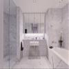 TWHCAG-07 White Carrara with Diamond Stone Mosaic Tile Kitchen and Bath Backsplash Tile view 2