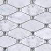 TWHCAG-07 White Carrara with Diamond Stone Mosaic Tile Kitchen and Bath Backsplash Tile view 3