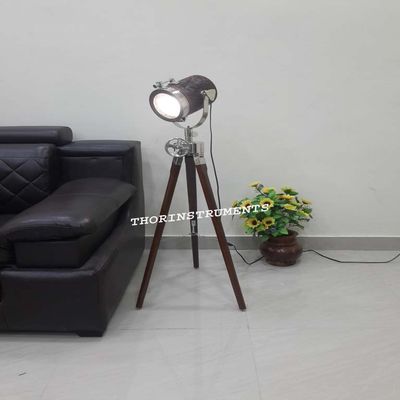 THOR INSTRUMENTS Nautical New Beautiful Wooden Spotlight Floor Lamp Home Decor Rustic Vintage Home Decor Gifts