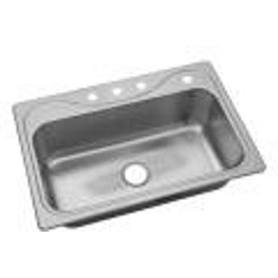 Sterling 37047-3-NA Southhaven 33-inch by 22-inch Top-mount Single Bowl Kitchen Sink, Stainless Steel
