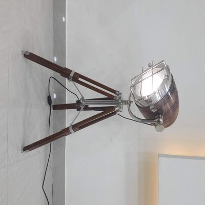 THOR INSTRUMENTS Nautical Signal Wooden Studio Searchlight Spotlight Tripod Gift Rustic Vintage Home Decor Gifts
