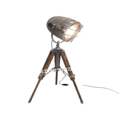 THOR INSTRUMENTS Royal Nautical Table Lamp Teak Wooden Tripod Stand Home Decor Rustic Vintage Home Decor Gifts