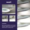 Neatfi (New Model) Bifocals 1,200 Lumens LED Magnifying Floor Lamp with Rolling Base, 5 Diopter with 20 Diopter, Dimmable, Adjustable Arm (5 Inches, White) view 3