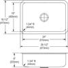 Elkay DXUH2416 Dayton Single Bowl Undermount Stainless Steel Sink, 27 x 19 view 3
