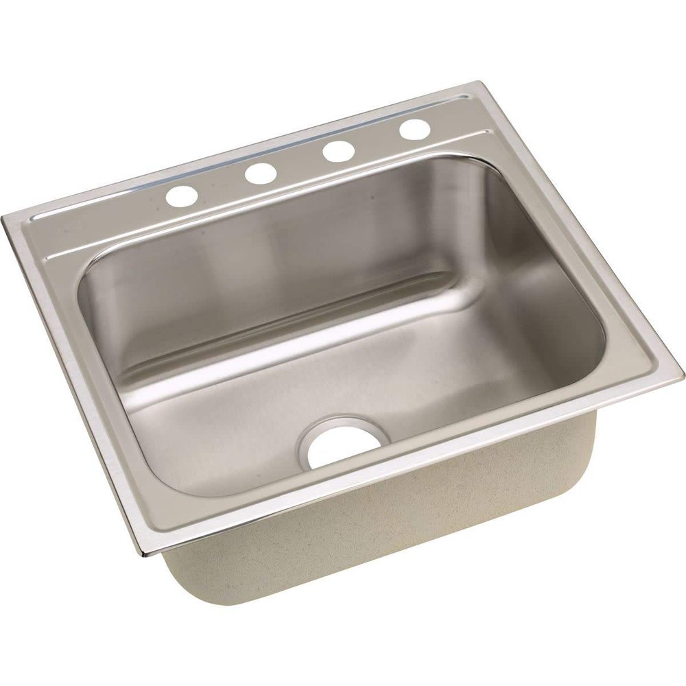 Elkay DPC12522103 20 Gauge Stainless Steel 25" X 22" X 10.25" Single Bowl Top Mount Kitchen Sink