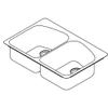 Elkay DPXSR233222R 18 Gauge SS 33" x 22" x 8" Two Bowl Dual Mount Kitchen Sink view 3