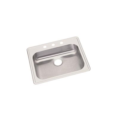 Elkay GE125224 Dayton Single Bowl Drop-in Stainless Steel Sink