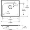 Elkay GE125224 Dayton Single Bowl Drop-in Stainless Steel Sink view 4