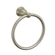 Matco-Norca 7" Round Brushed Nickel Towel Ring Crescendo Collection