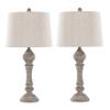 Grandview Gallery Winston 32" Poly Table Lamp Set of 2, Desk Lamp, Bedside Lamps for Night Stands, Nightstand Lamp, Small Lamp, Small Table Lamps for Living Room Set of 2 (Reclaimed Grey Polyresin) view 1
